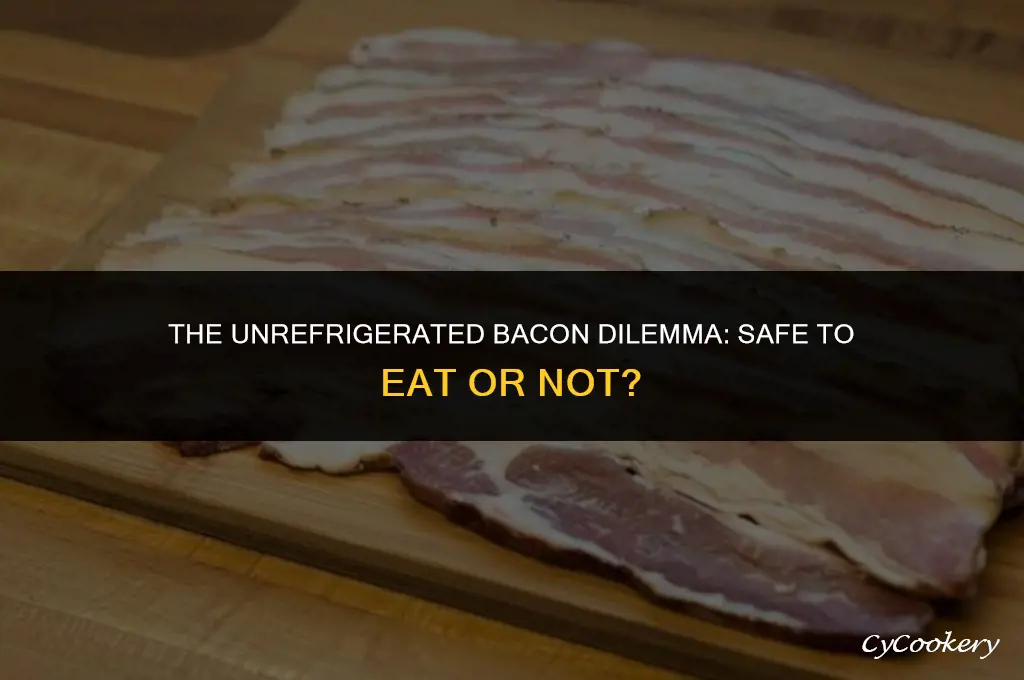 is bacon safe to eat if not refrigerated