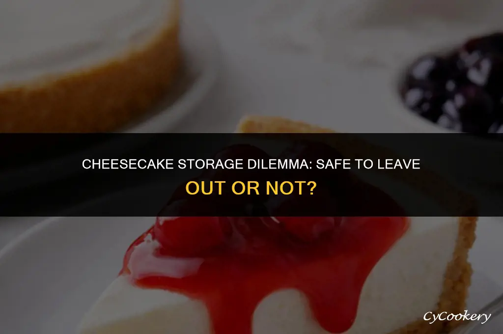 is cheesecake ok if left out of refrigerator