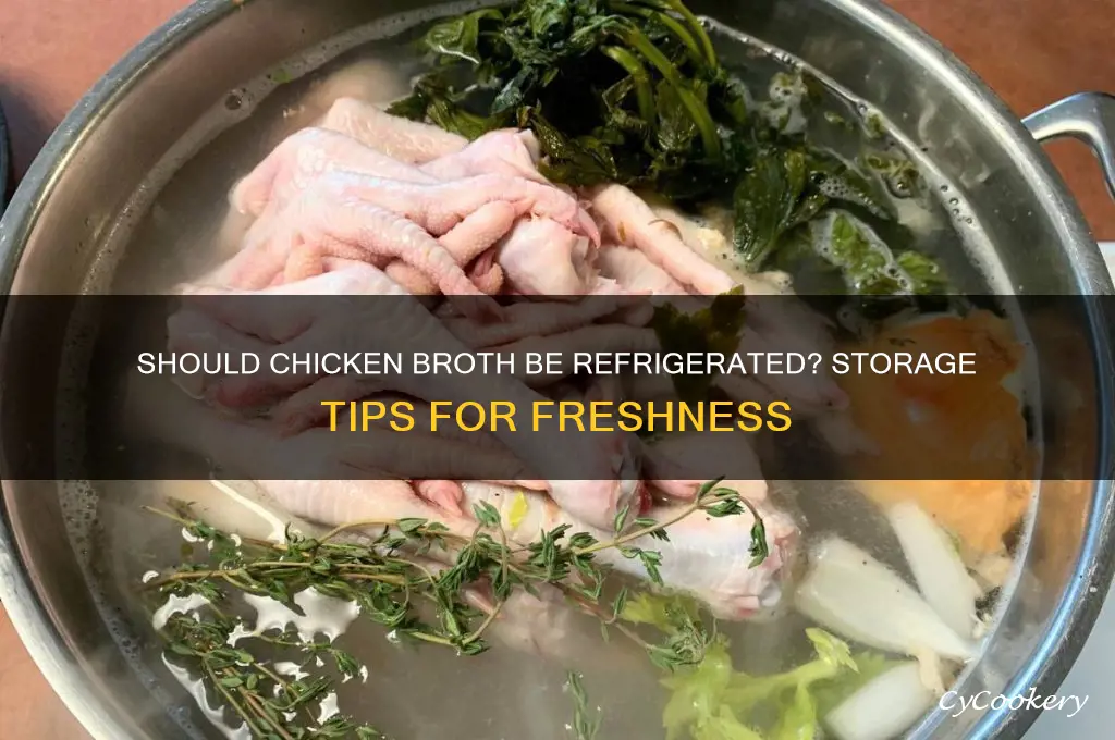 is chicken broth supposed to be refrigerated