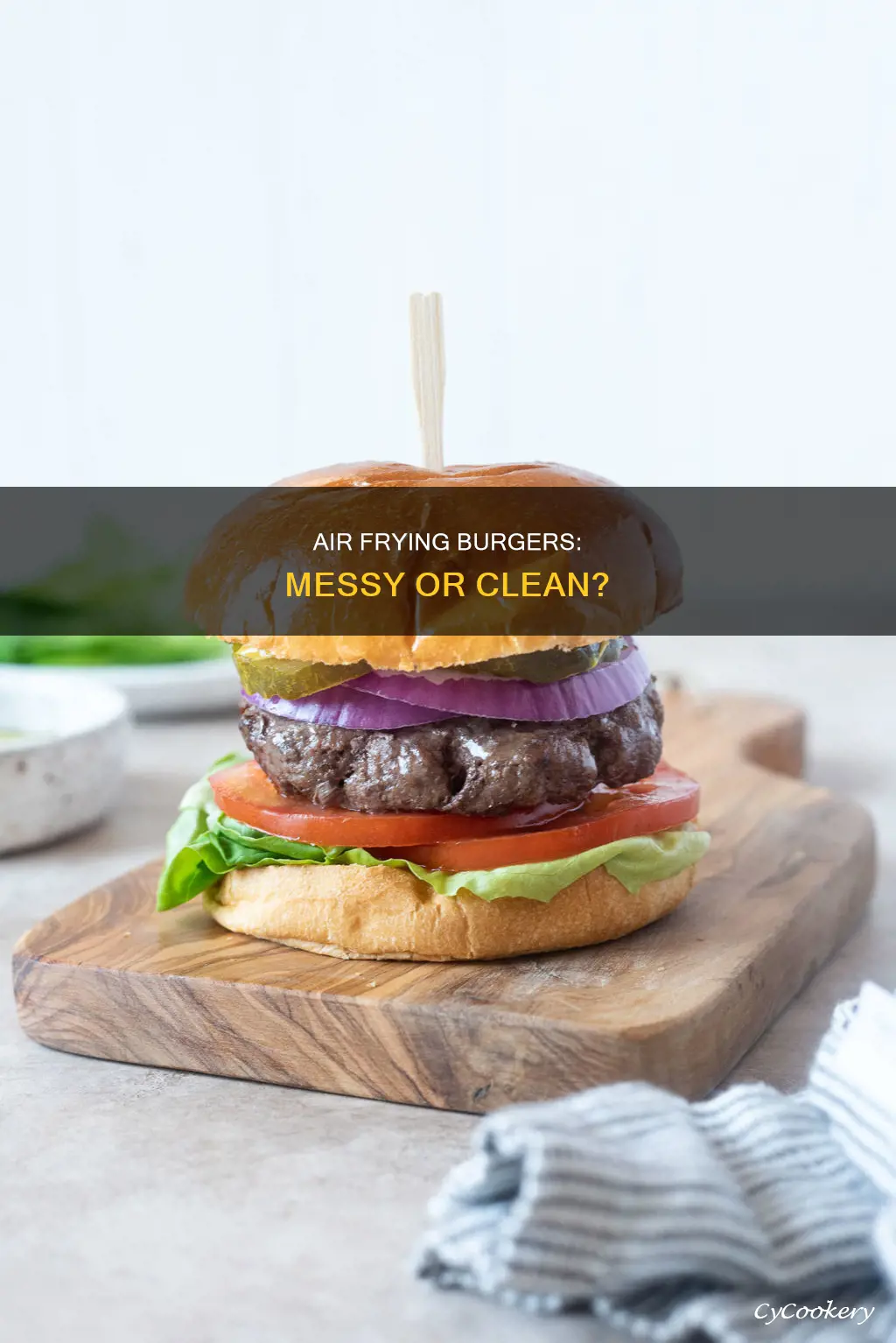 is cooking a hamburger in an air fryer messy