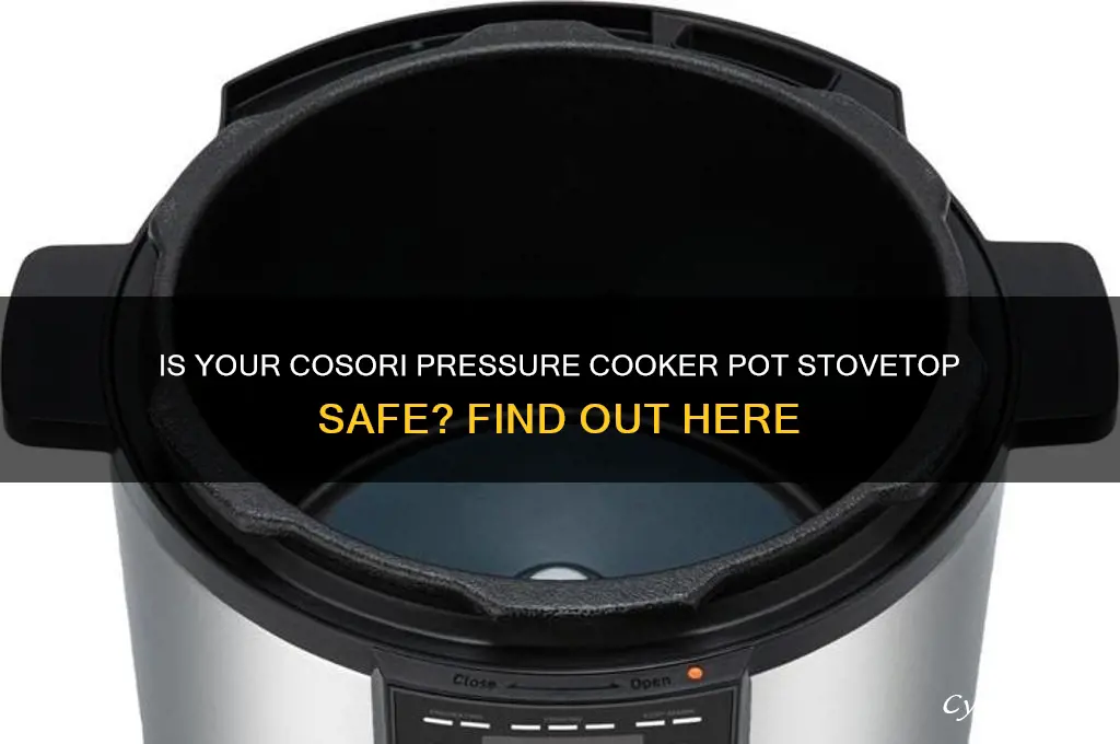 is cosori pressure cooker pot stovetop safe