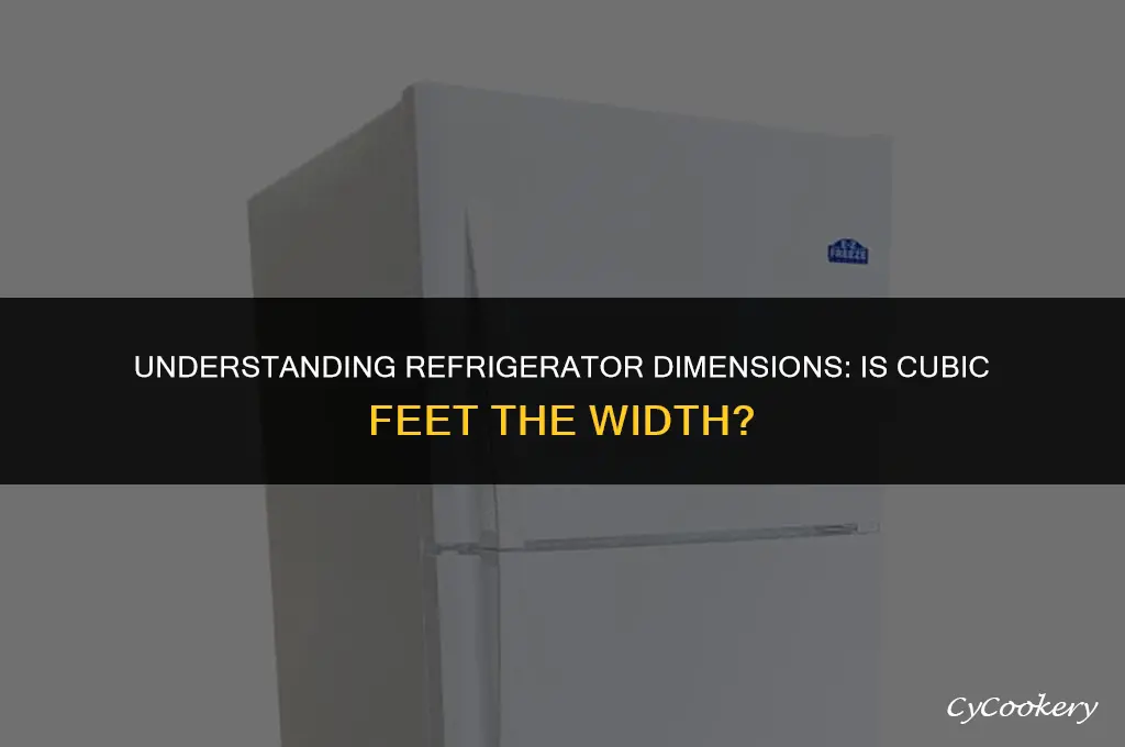 is cubic ft the width on a refrigerator