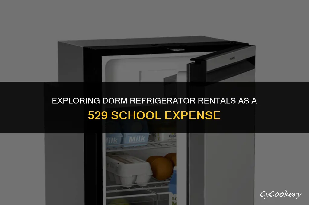 is dorm refrigerator rentals a 529 school expense