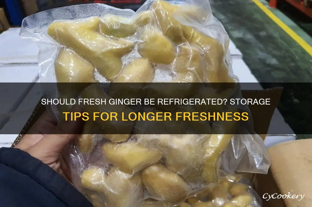 is fresh ginger supposed to be refrigerated