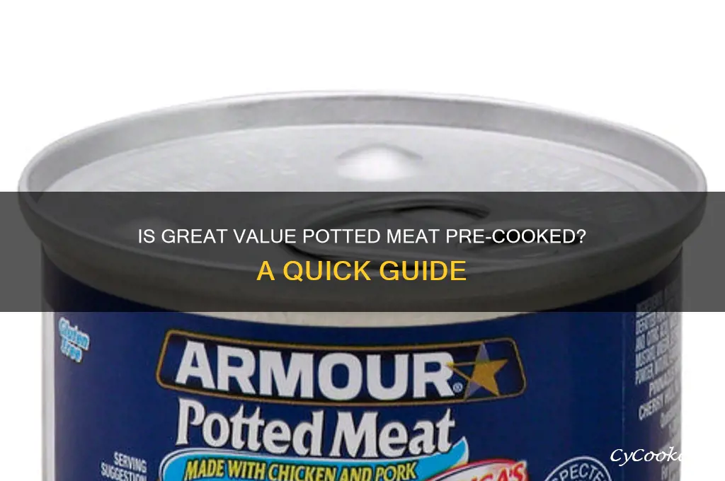 is great value potted meat cooked