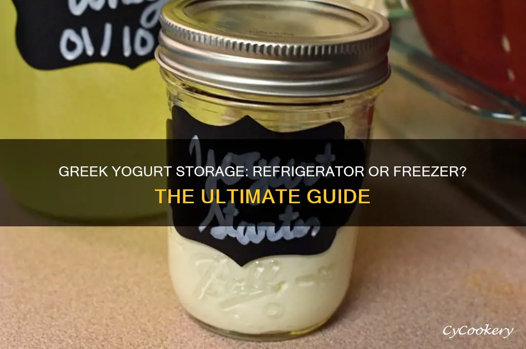 is greek yogurt refrigerated or in freeer