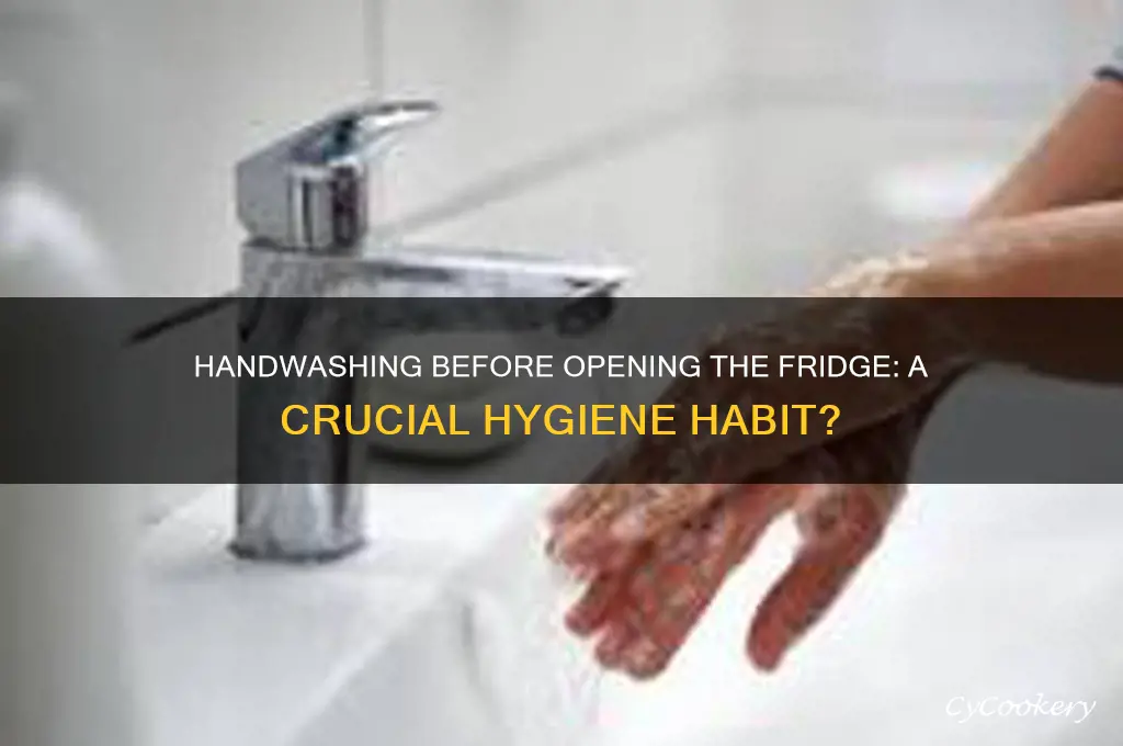 is handwashing important when opening the refrigerator