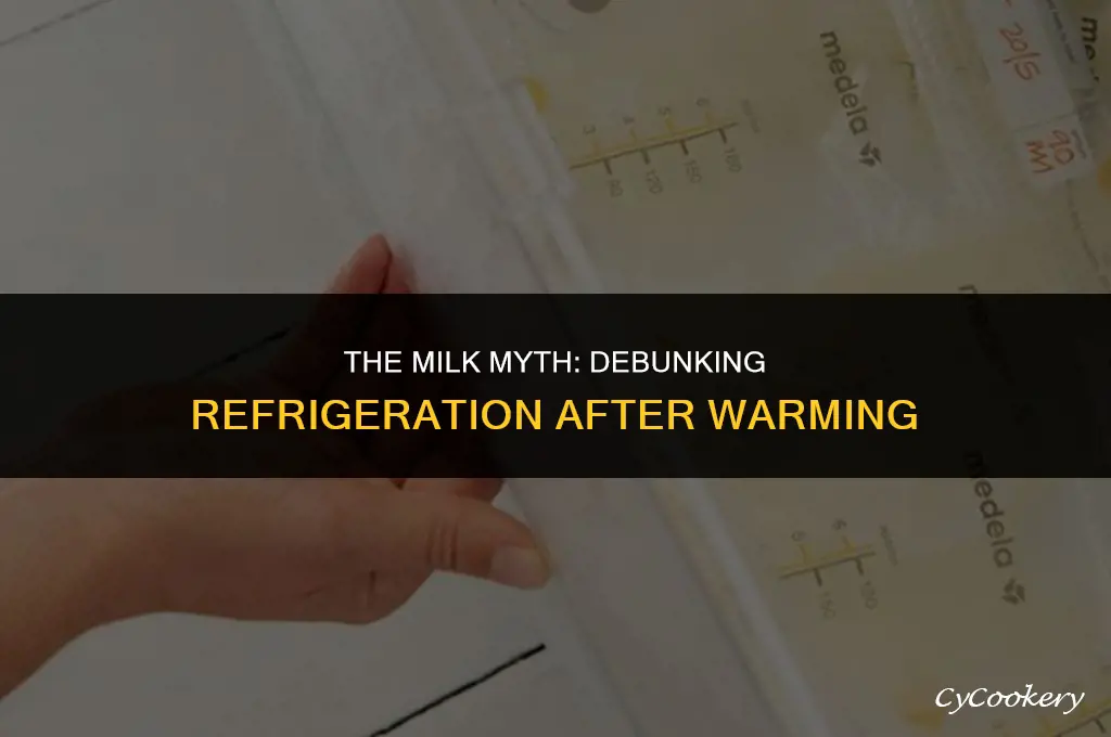 is it bad to warm up milk then refrigerate
