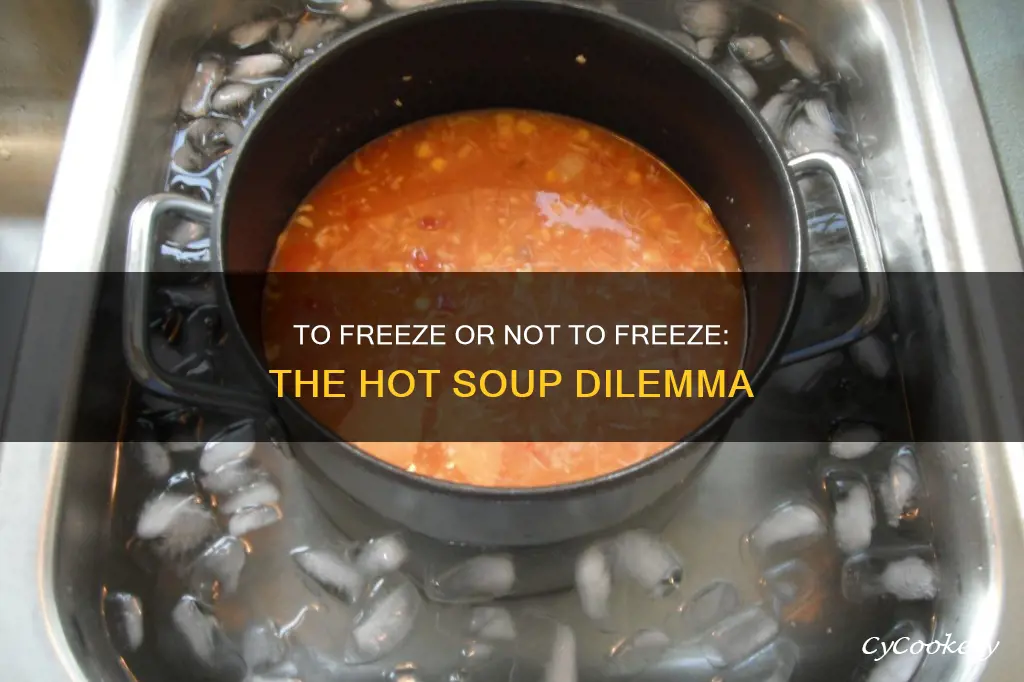 is it best to freeze soup straight from hot pot