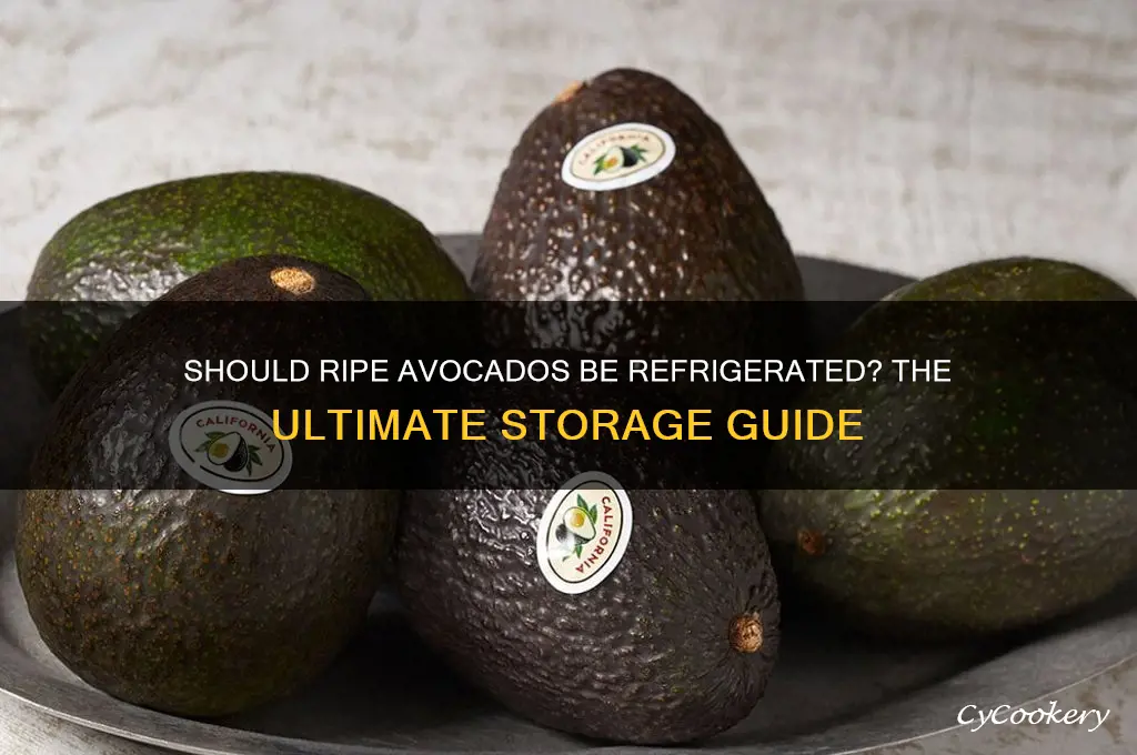 is it best to refrigerate ripe avacadoes