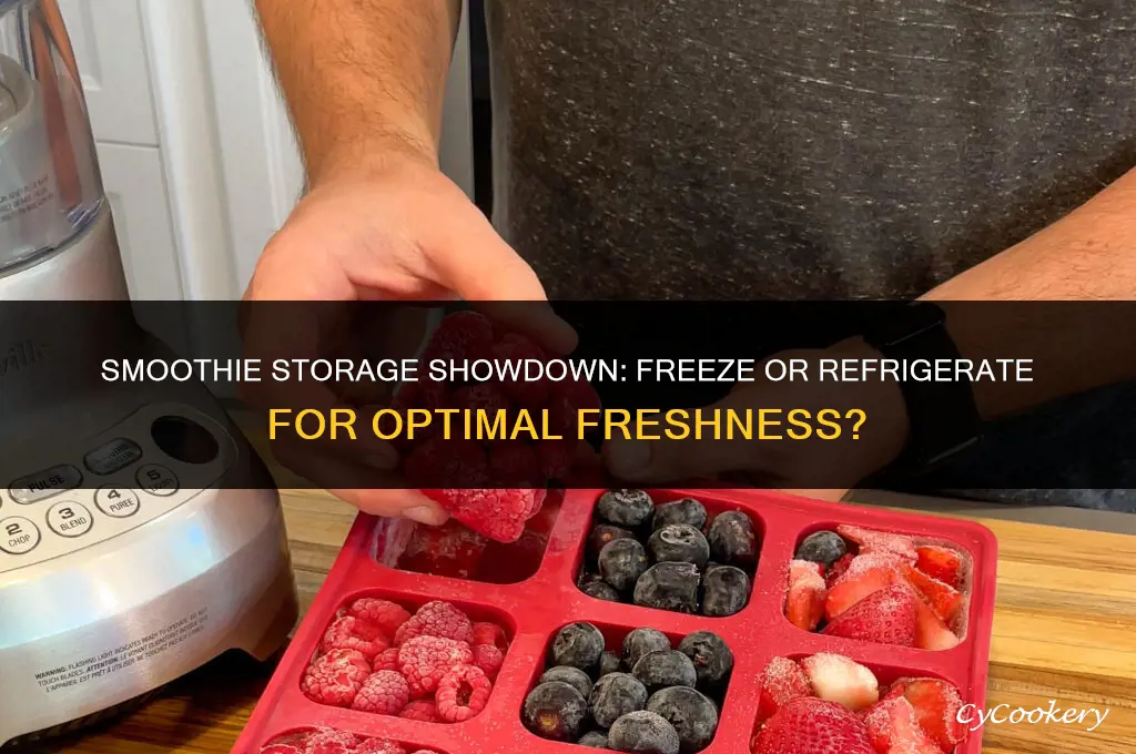 is it better to freeze or refrigerate smoothies