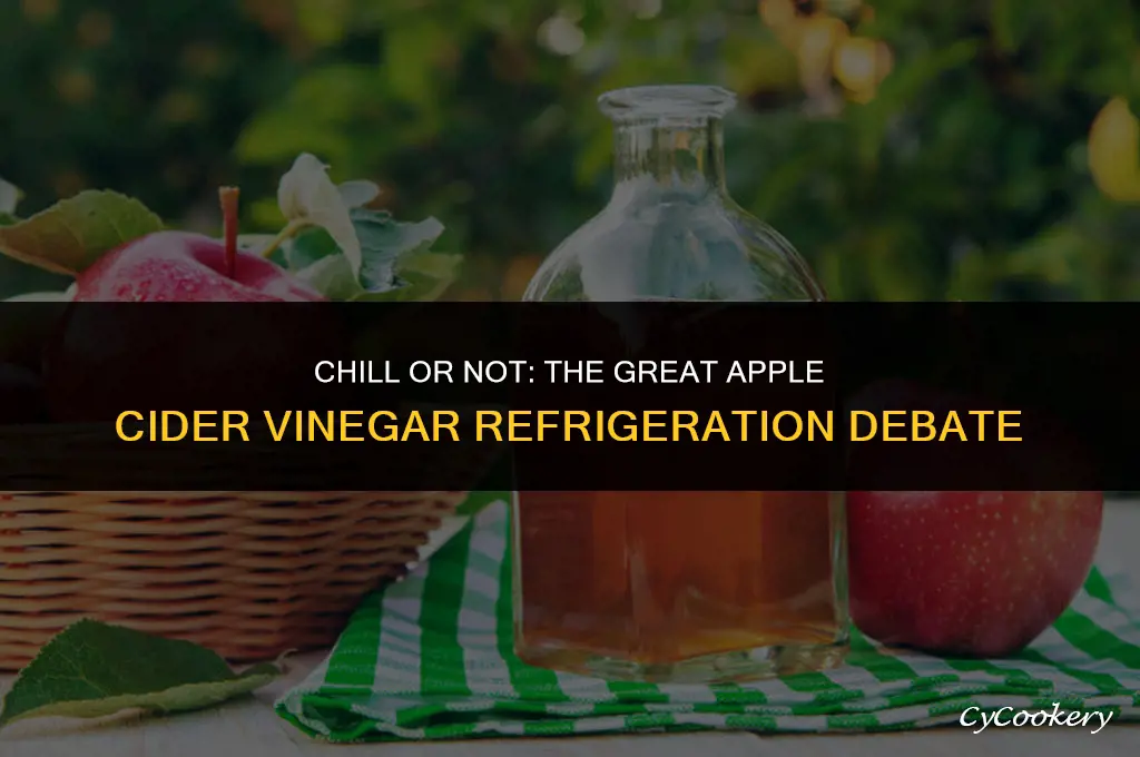 is it better to refrigerate apple cider vinegar