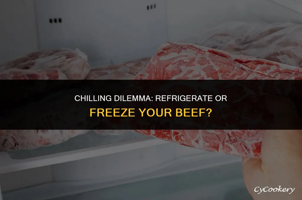is it better to refrigerate or freeze beef