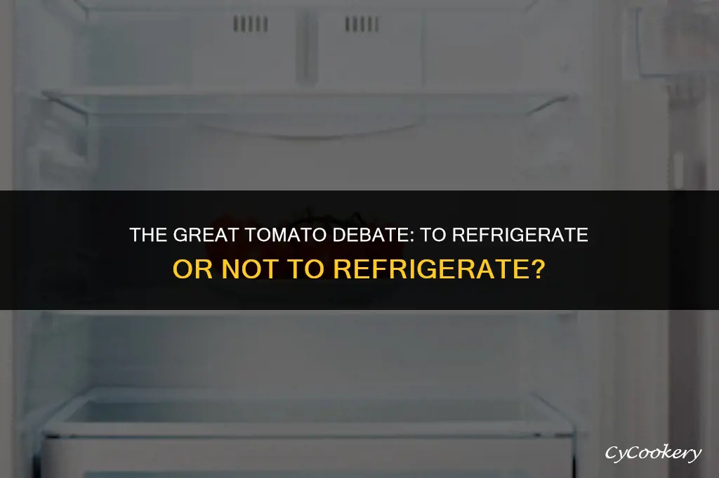 is it better to refrigerate tomatoes or not