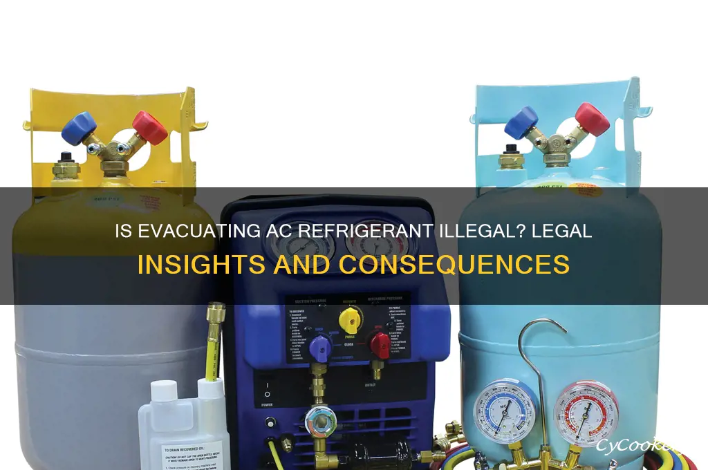is it illegal to evacuate ac refrigerant