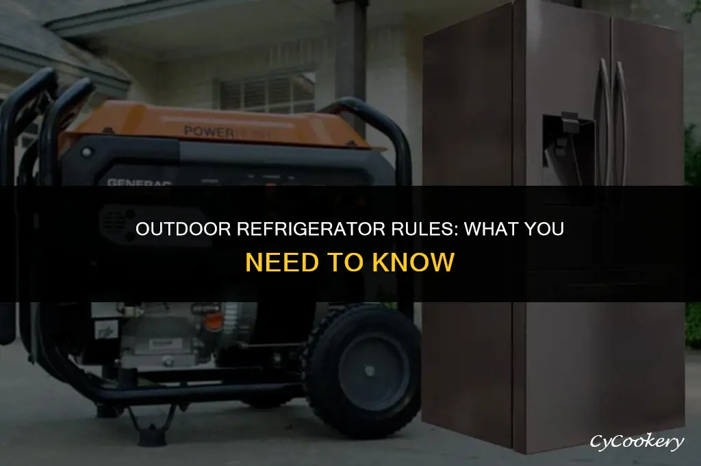 is it illegal to have a refrigerator outside