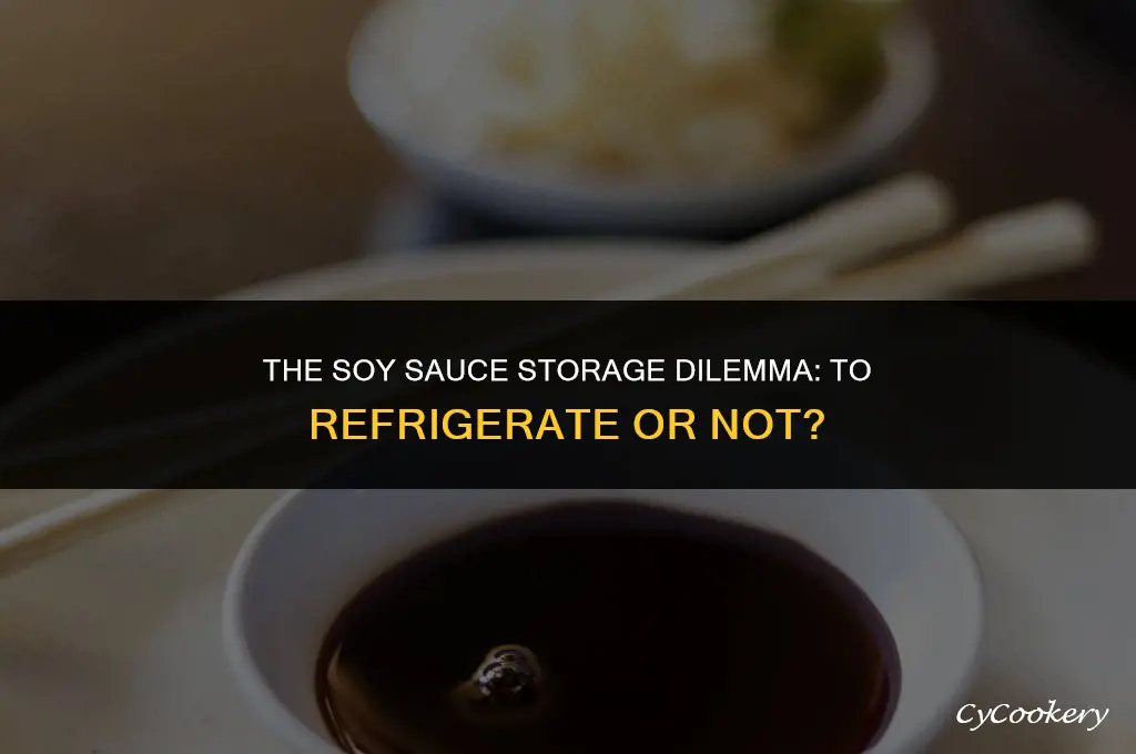 is it necessary to refrigerate soy sauce after opening