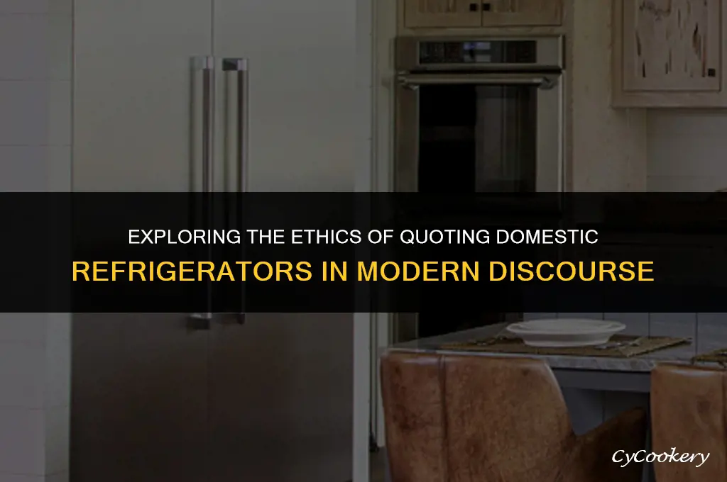 is it ok for dometic refrigerator to be quote