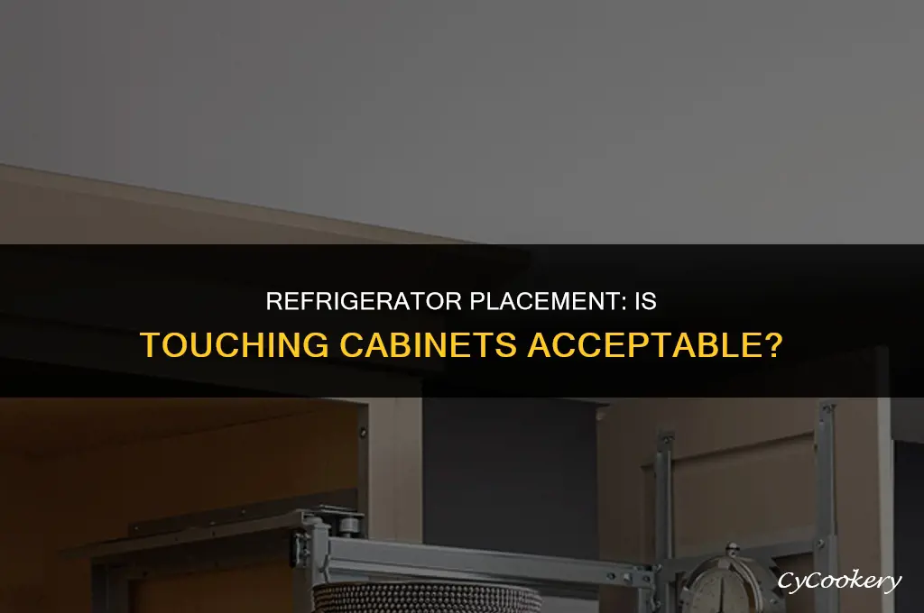 is it ok for refrigerator to be touching cabinets
