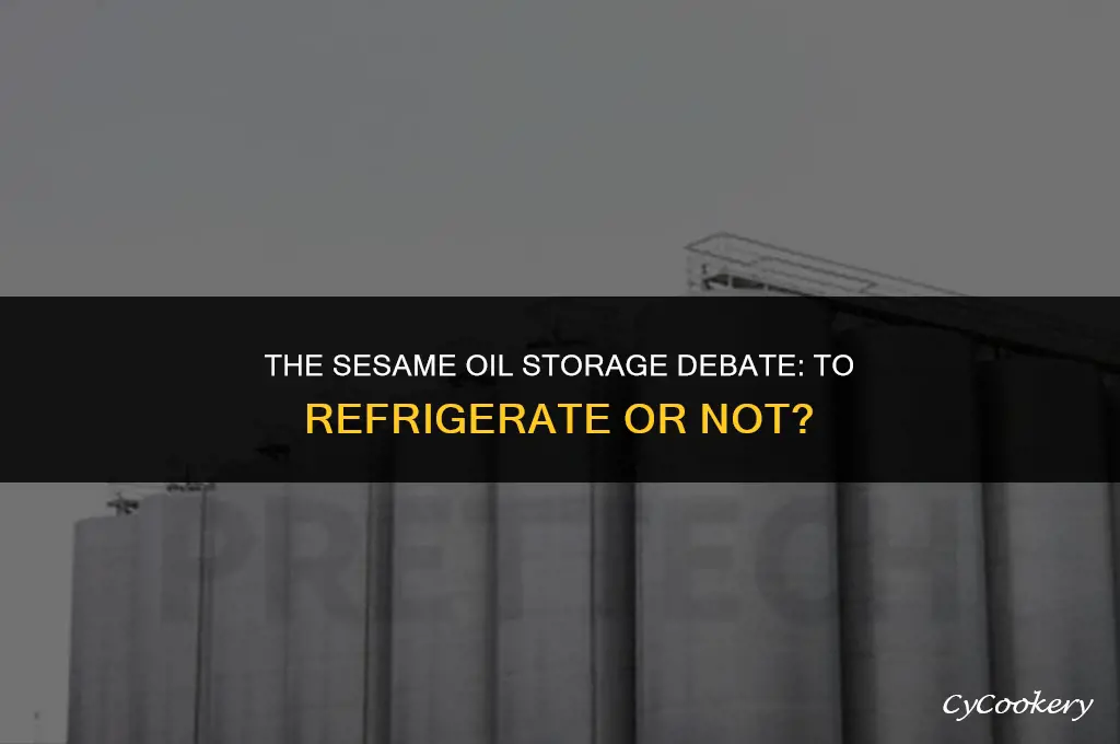 is it ok for sesame oil to not refrigerate