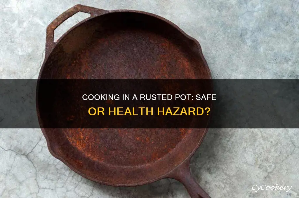 is it ok to cook in a rusted pot