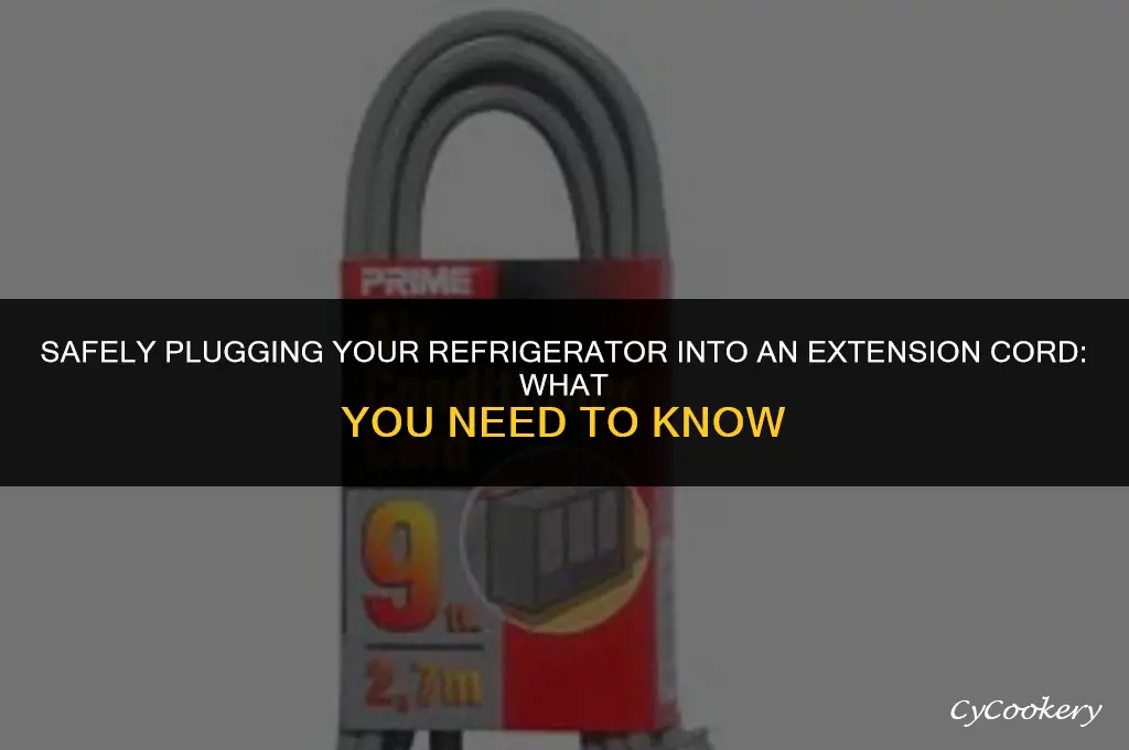is it ok to plug refrigerator into extension cord
