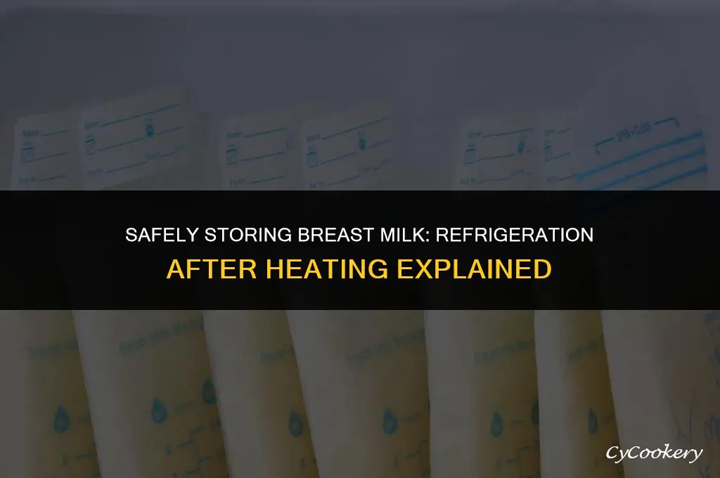 is it ok to refrigerate breast milk after heating