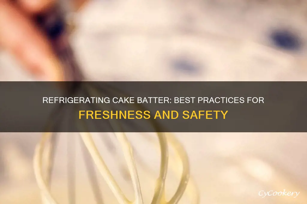 is it ok to refrigerate cake batter