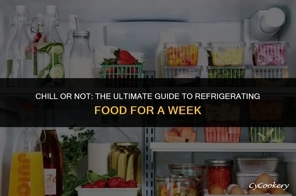 is it ok to refrigerate food for a wewk