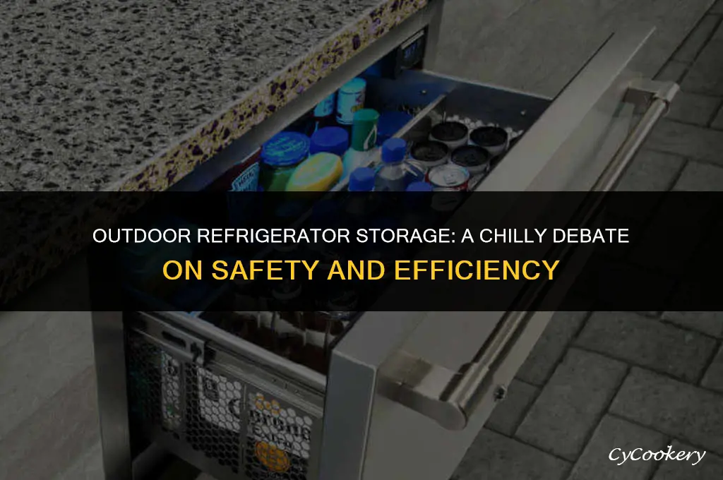 is it ok to store a refrigerator outside