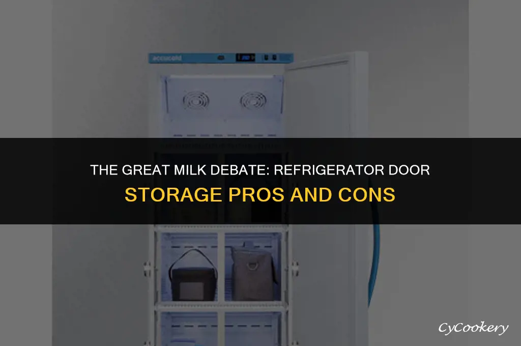 is it ok to store milk in refrigerator door