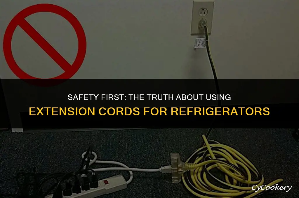 is it okay to use extension wire for refrigerator