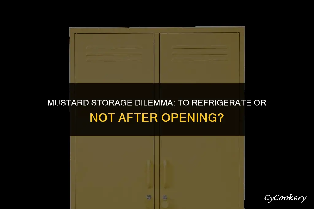 is it required to refrigerate mustard after opening
