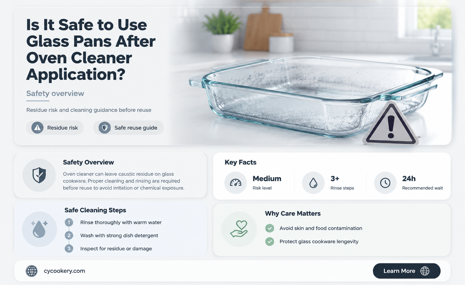 are glass pans safe after using oven cleaner