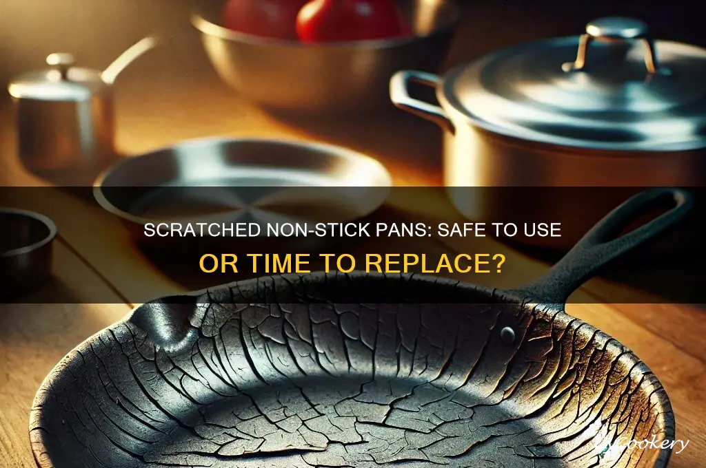 is it safe to use scratched non stick pan
