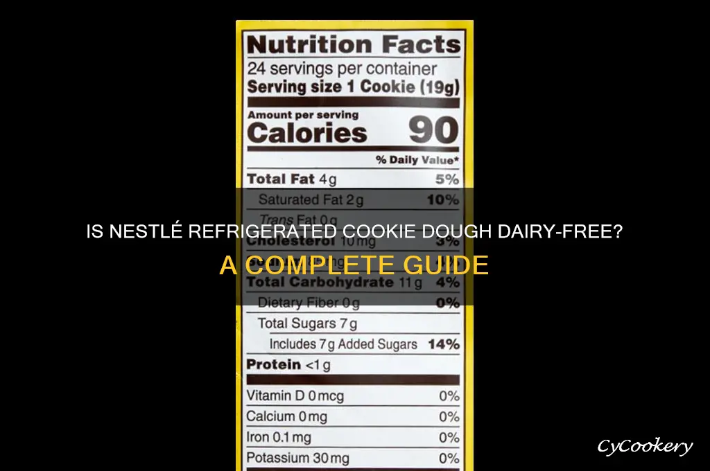 is nestle refrigerated cookie dough dairy free