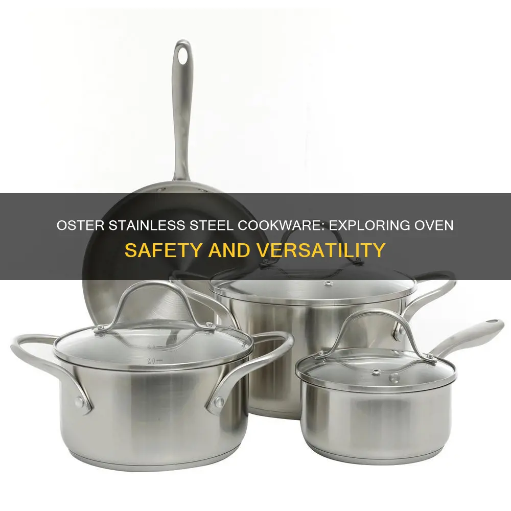 is oster stainless steel cookware set oven safe