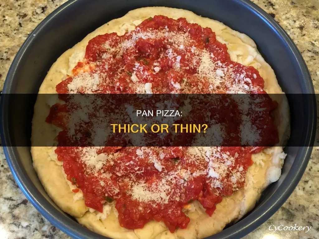 is pan pizza thick