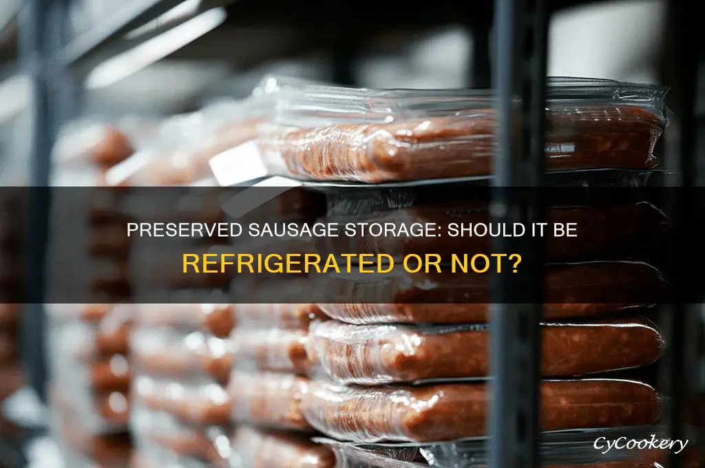 is preserved sausage supposed to be refrigerated