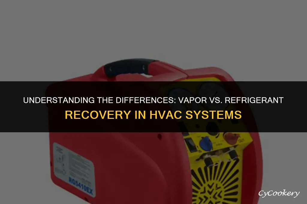 is recovering vapor the same as recovering refrigerant