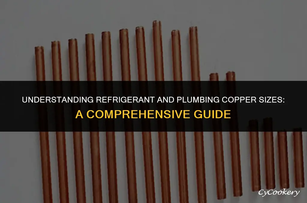 is refrigerant and plumbing copper sizes the same