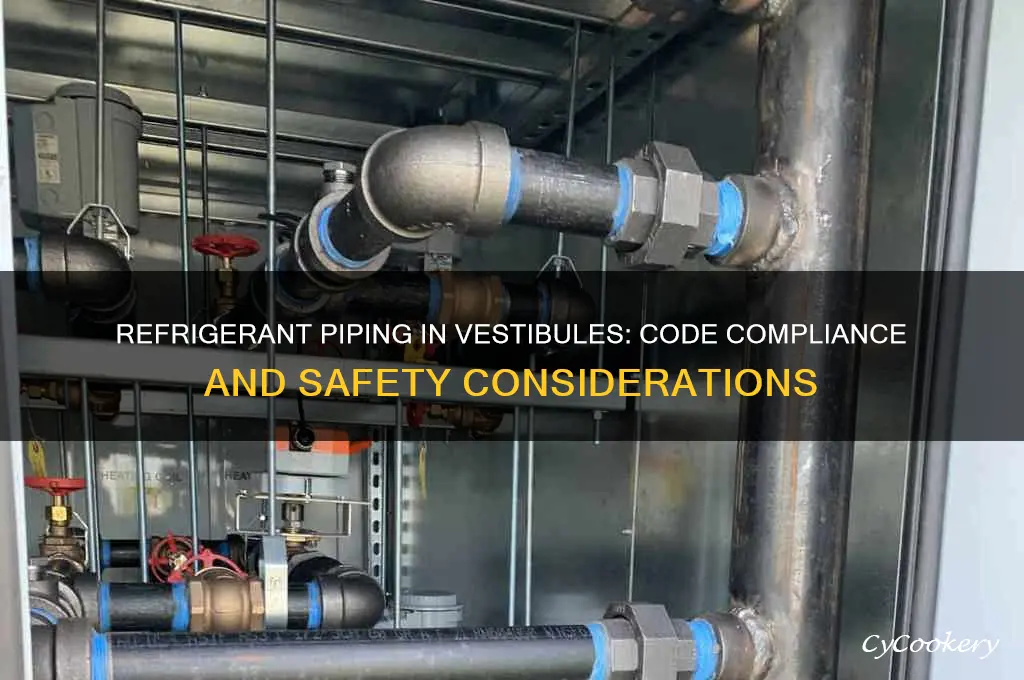 is refrigerant piping allowed in a vestibule