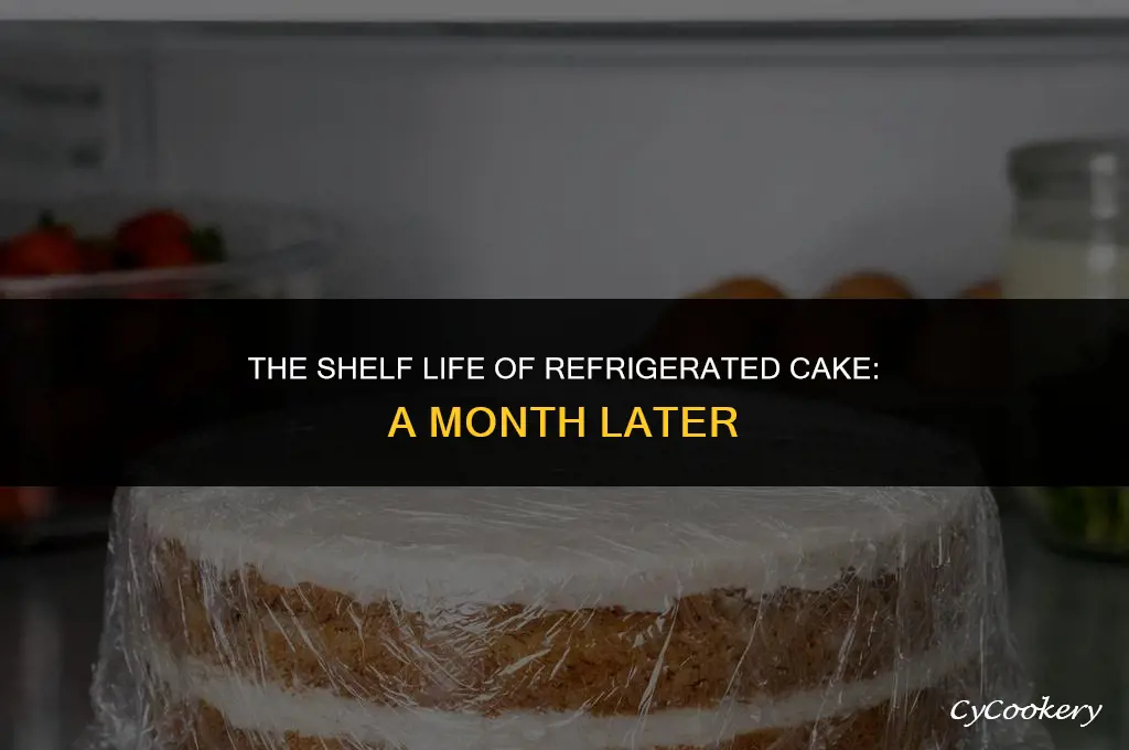is refrigerated cake still ok after a month