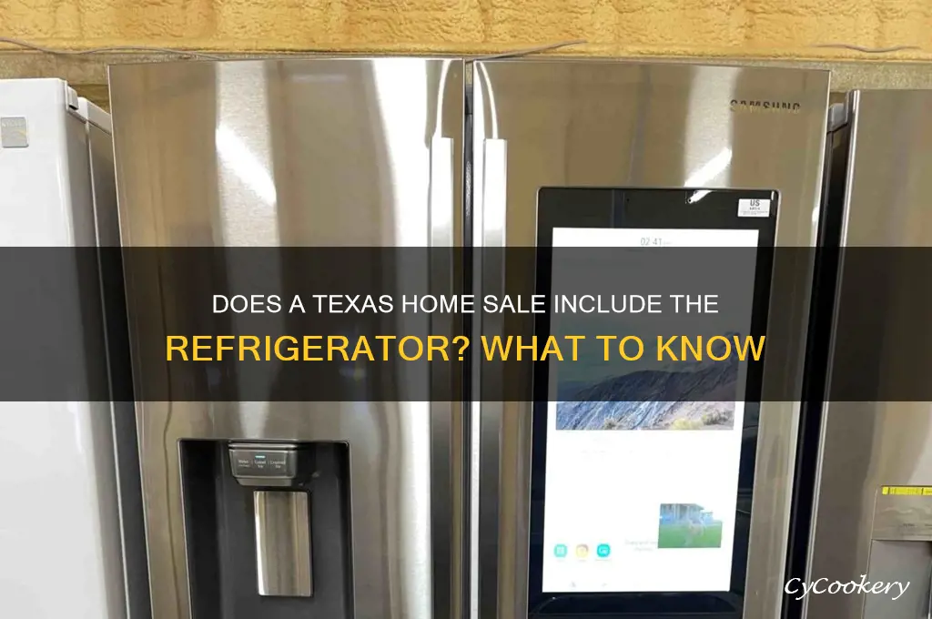 is refrigerator included in home sale texas