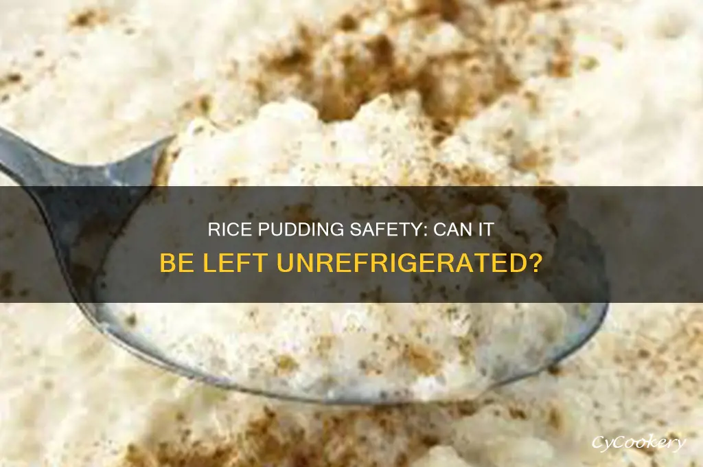 is rice puddig safe to not refrigerate