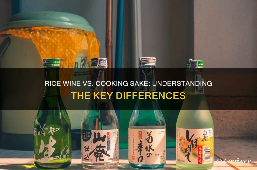 is rice wine the same as cooking sake