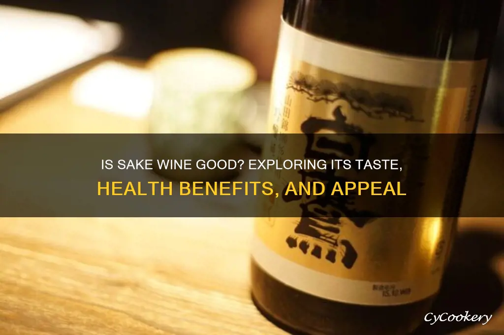 is sake wine good