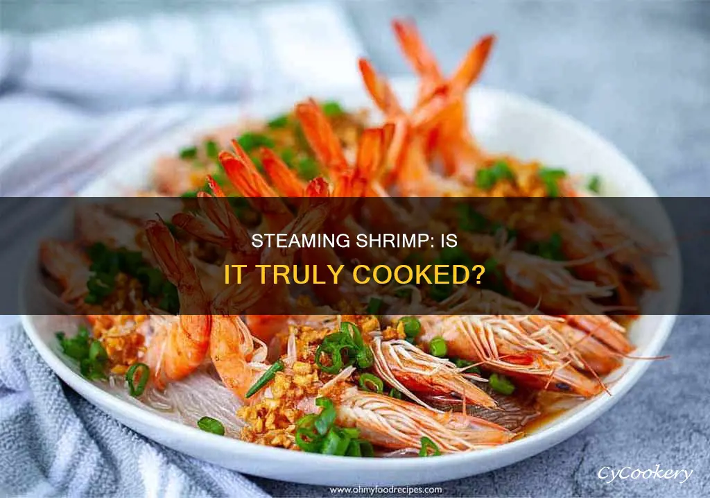 is steamed shrimp considered cooked