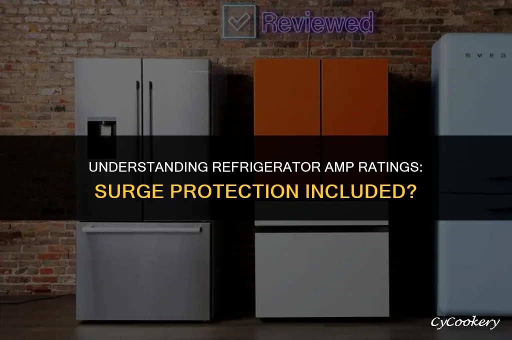 is the amp rating on refrigerator including surge