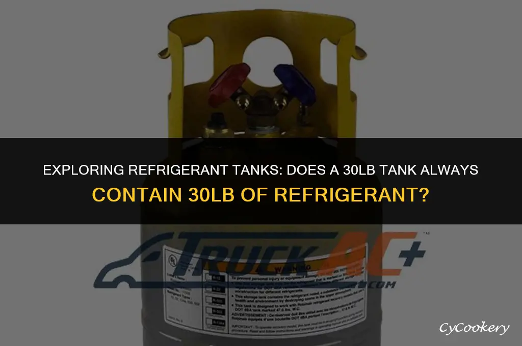 is there 30lb of refrigerant in a 30lb tank